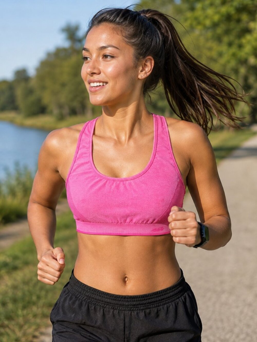 AVIA Reversible Pink L/XL Athletic Sports Bra Top
